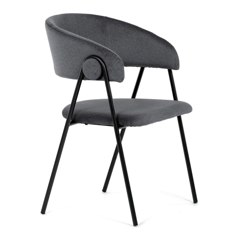 Elegantná jedálenská stolička v šedej farbe
