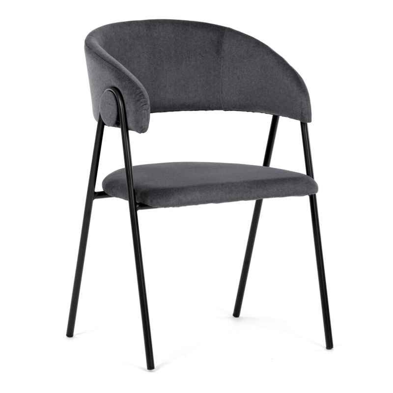 Elegantná jedálenská stolička v šedej farbe