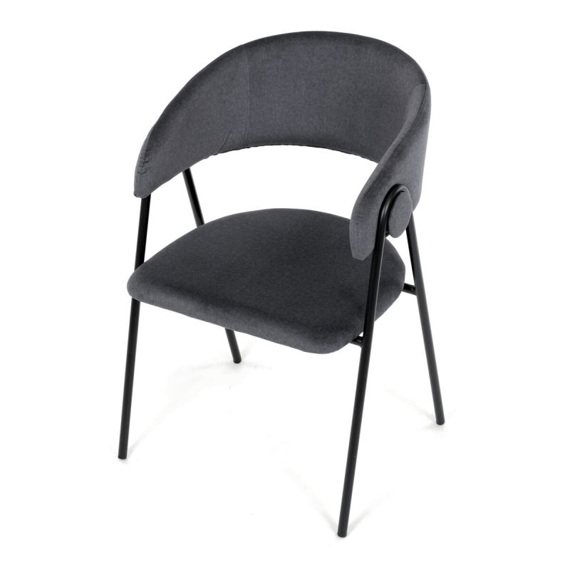Elegantná jedálenská stolička v šedej farbe