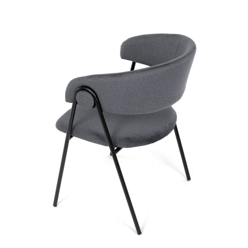 Elegantná jedálenská stolička v šedej farbe