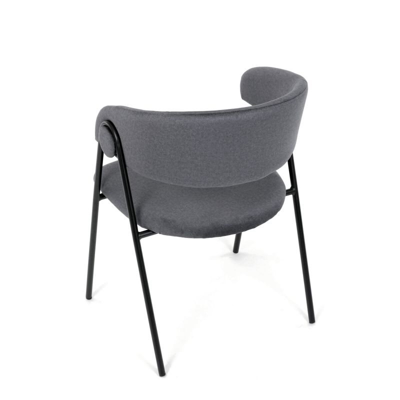 Elegantná jedálenská stolička v šedej farbe