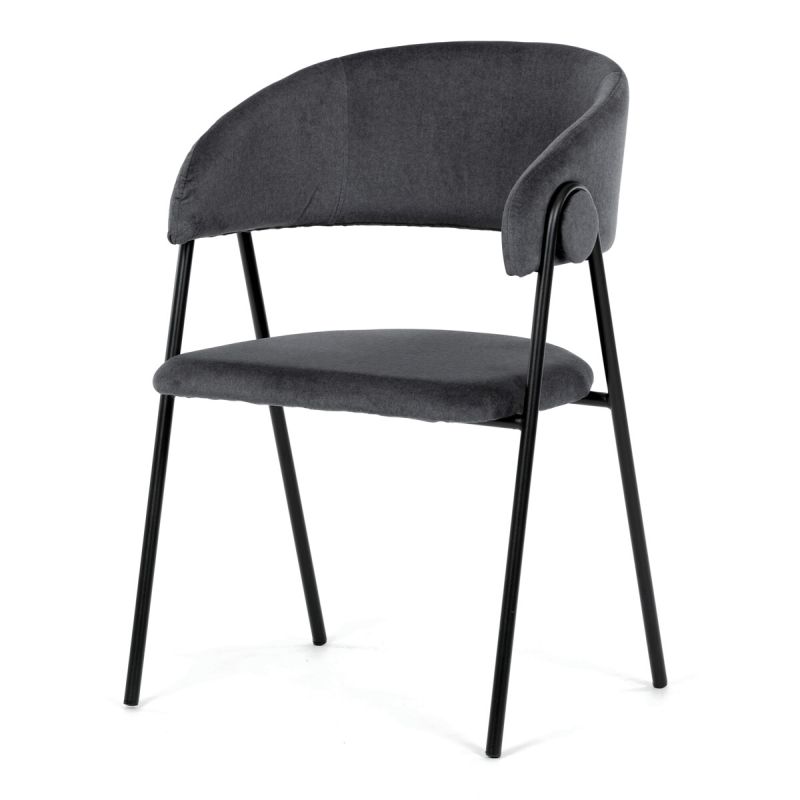 Elegantná jedálenská stolička v šedej farbe