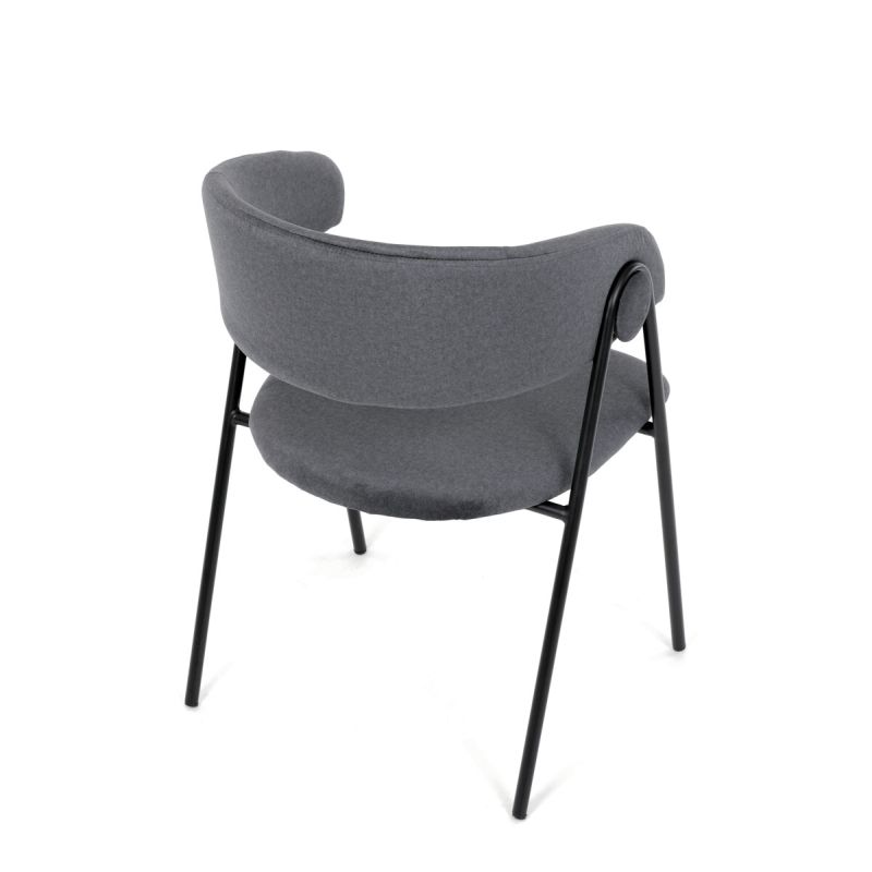 Elegantná jedálenská stolička v šedej farbe