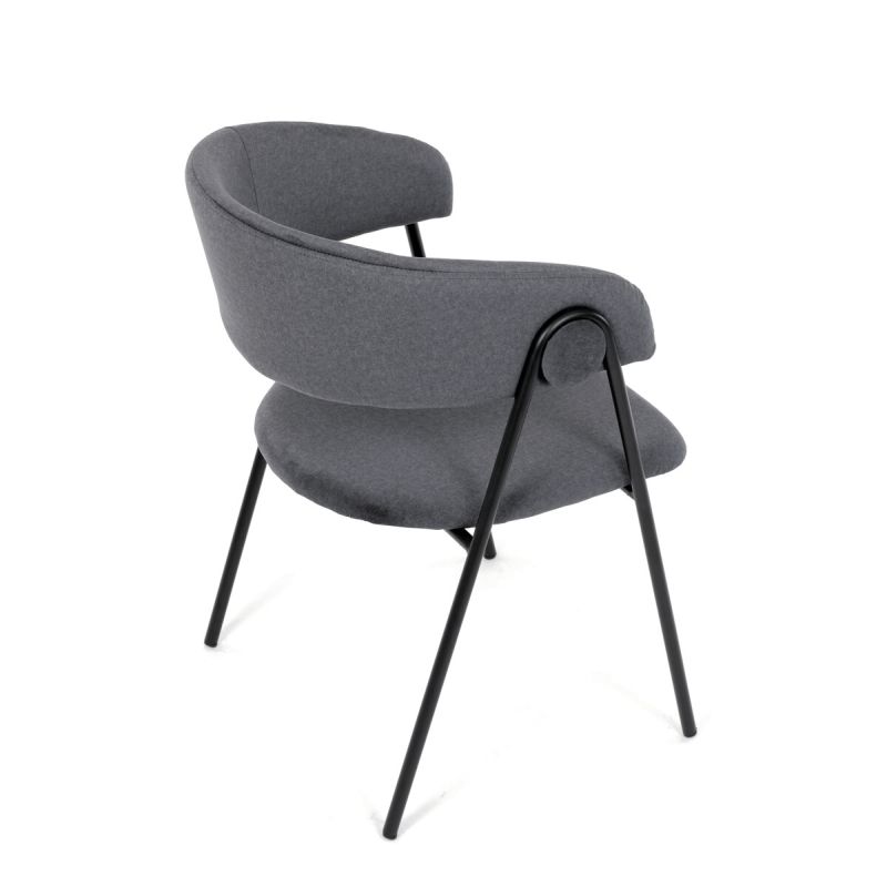 Elegantná jedálenská stolička v šedej farbe