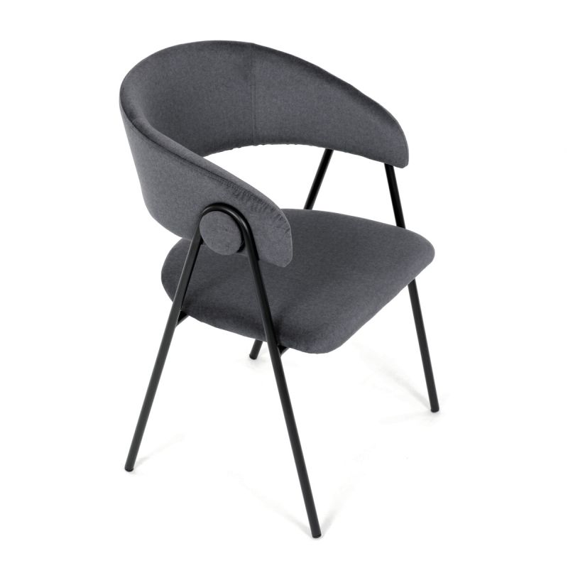 Elegantná jedálenská stolička v šedej farbe