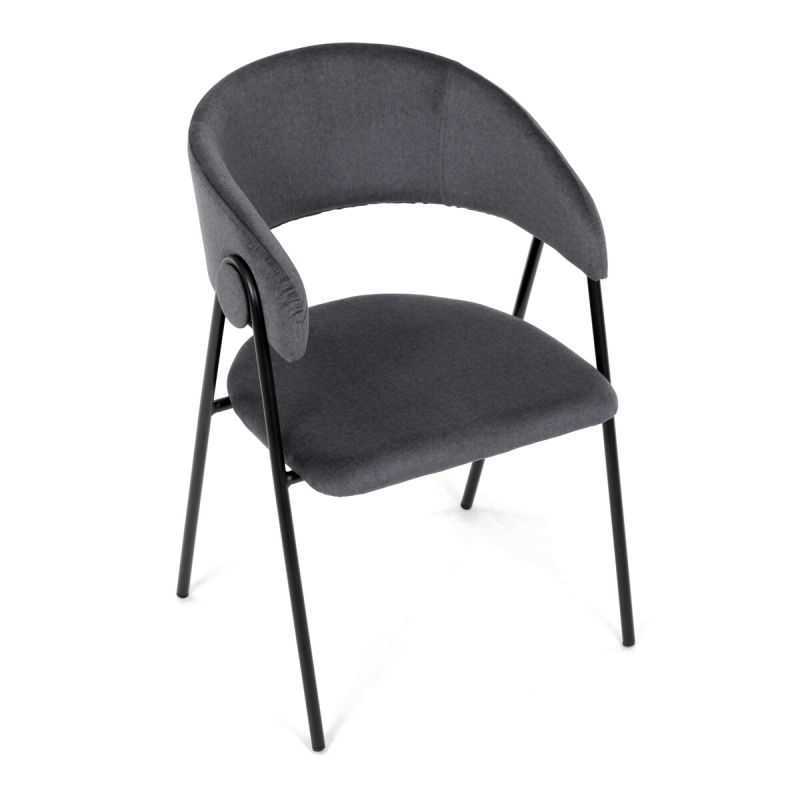 Elegantná jedálenská stolička v šedej farbe