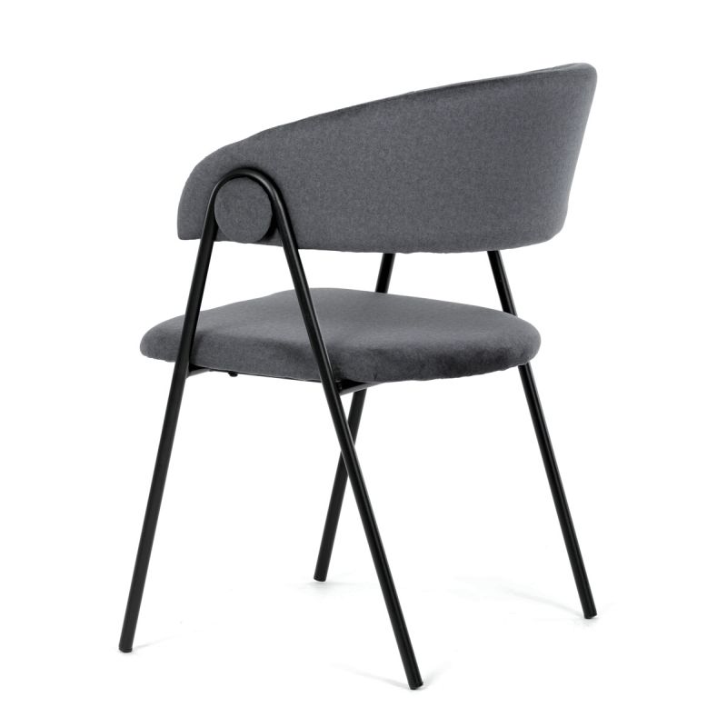 Elegantná jedálenská stolička v šedej farbe