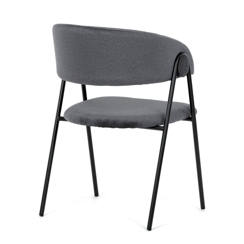 Elegantná jedálenská stolička v šedej farbe