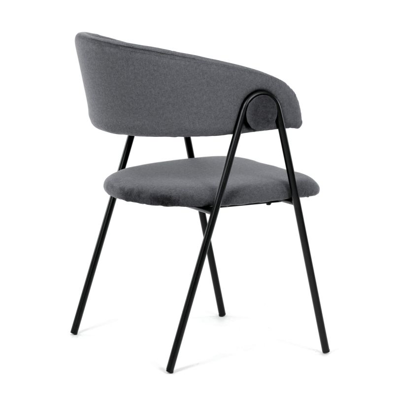 Elegantná jedálenská stolička v šedej farbe