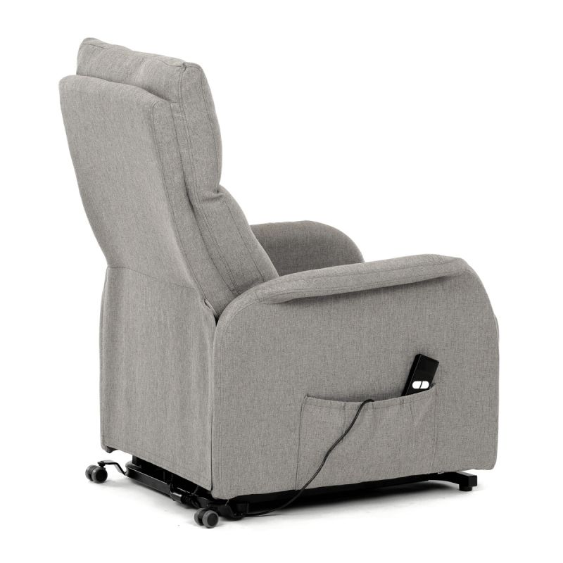 Elegantné elektrické polohovacie kreslo v krémovom prevedení