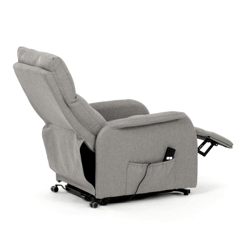 Elegantné elektrické polohovacie kreslo v krémovom prevedení