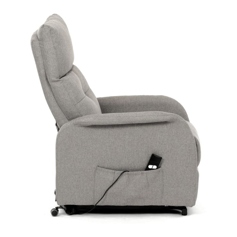 Elegantné elektrické polohovacie kreslo v krémovom prevedení