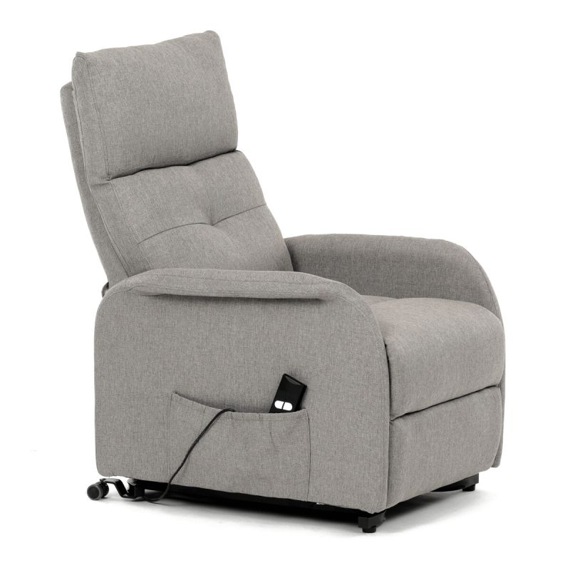 Elegantné elektrické polohovacie kreslo v krémovom prevedení