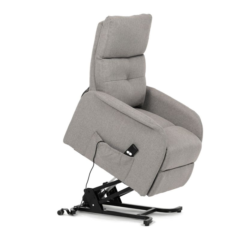 Elegantné elektrické polohovacie kreslo v krémovom prevedení