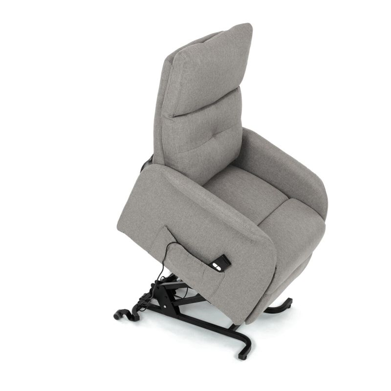 Elegantné elektrické polohovacie kreslo v krémovom prevedení