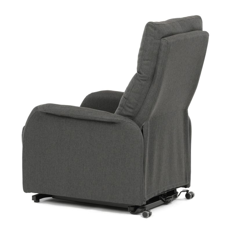 Elegantné elektrické polohovacie kreslo v sivom prevedení