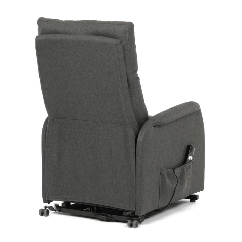 Elegantné elektrické polohovacie kreslo v sivom prevedení