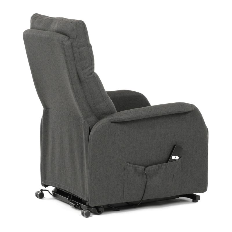 Elegantné elektrické polohovacie kreslo v sivom prevedení