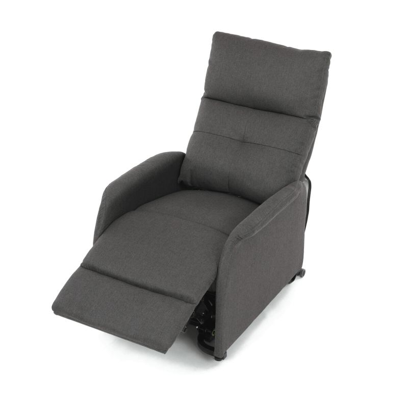 Elegantné elektrické polohovacie kreslo v sivom prevedení