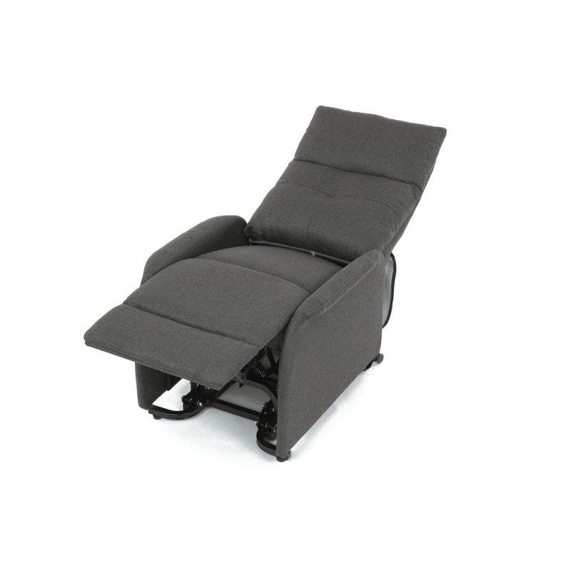 Elegantné elektrické polohovacie kreslo v sivom prevedení