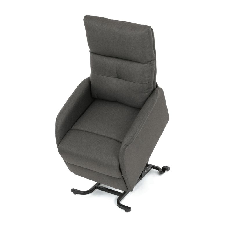 Elegantné elektrické polohovacie kreslo v sivom prevedení