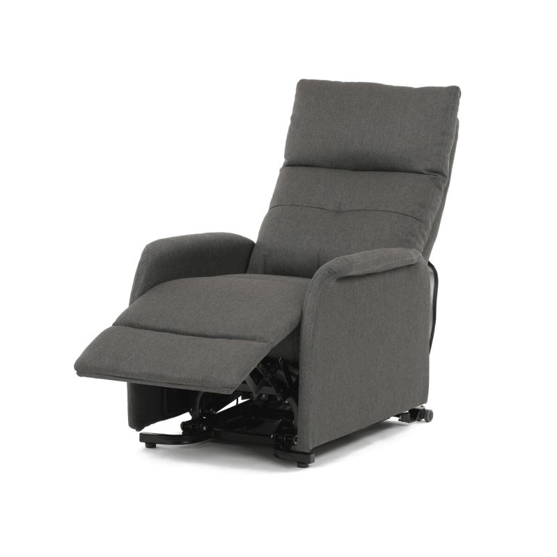 Elegantné elektrické polohovacie kreslo v sivom prevedení