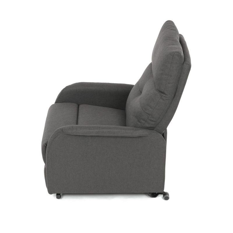 Elegantné elektrické polohovacie kreslo v sivom prevedení