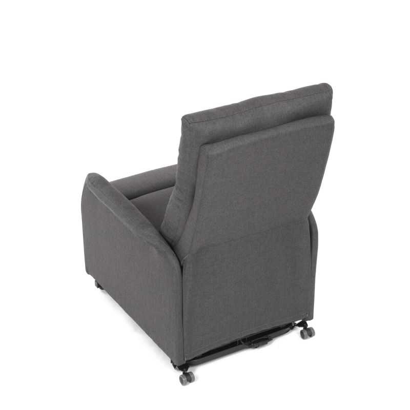 Elegantné elektrické polohovacie kreslo v sivom prevedení