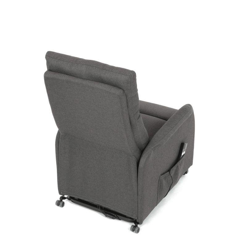 Elegantné elektrické polohovacie kreslo v sivom prevedení