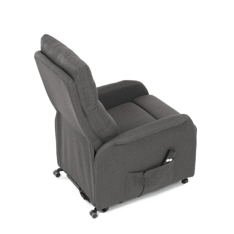 Elegantné elektrické polohovacie kreslo v sivom prevedení