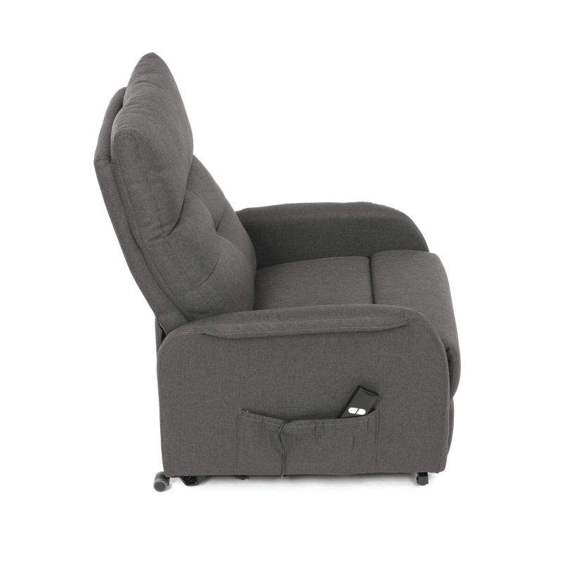 Elegantné elektrické polohovacie kreslo v sivom prevedení