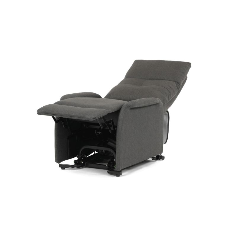 Elegantné elektrické polohovacie kreslo v sivom prevedení
