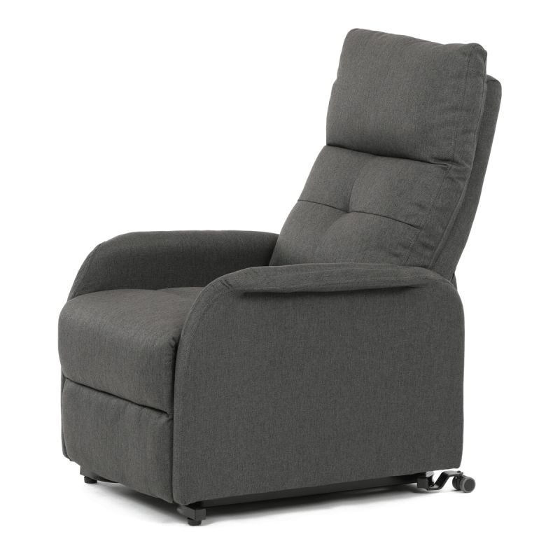 Elegantné elektrické polohovacie kreslo v sivom prevedení