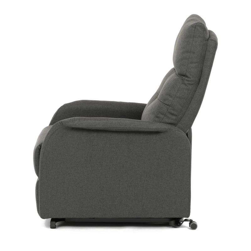 Elegantné elektrické polohovacie kreslo v sivom prevedení