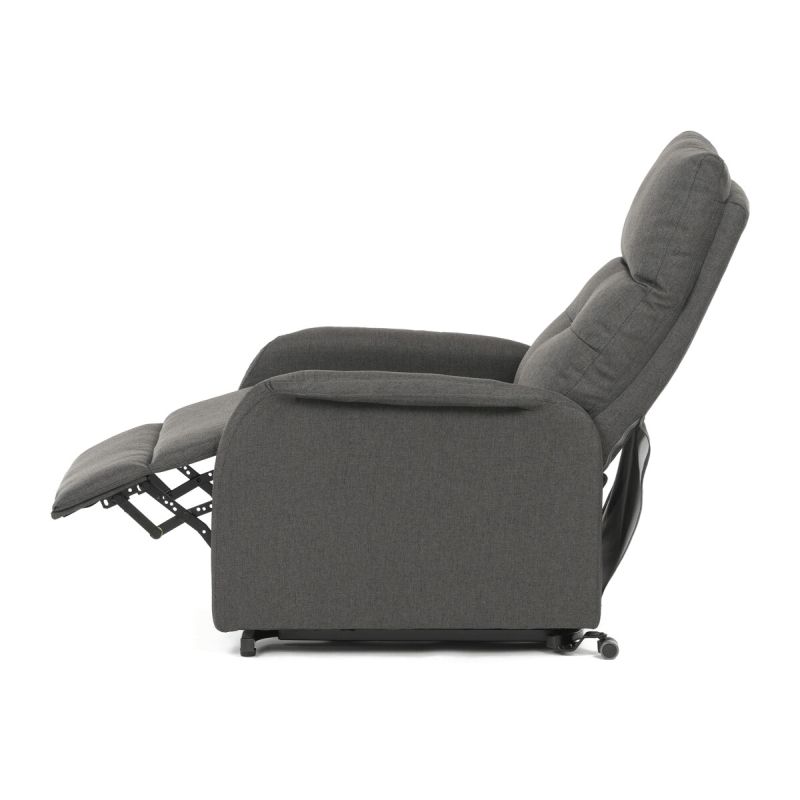 Elegantné elektrické polohovacie kreslo v sivom prevedení