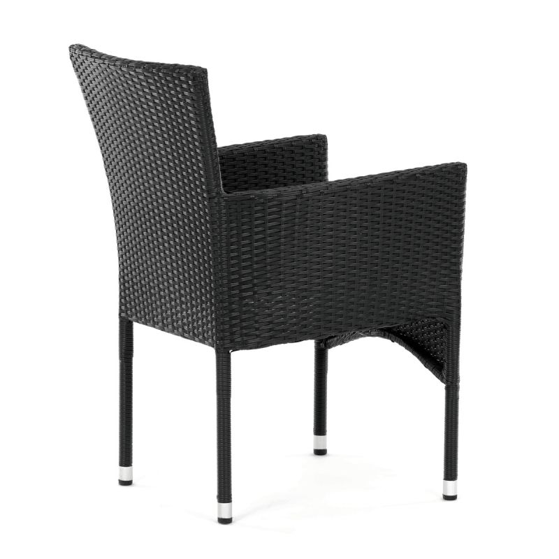 Štýlová záhradná stolička v čiernom prevedení