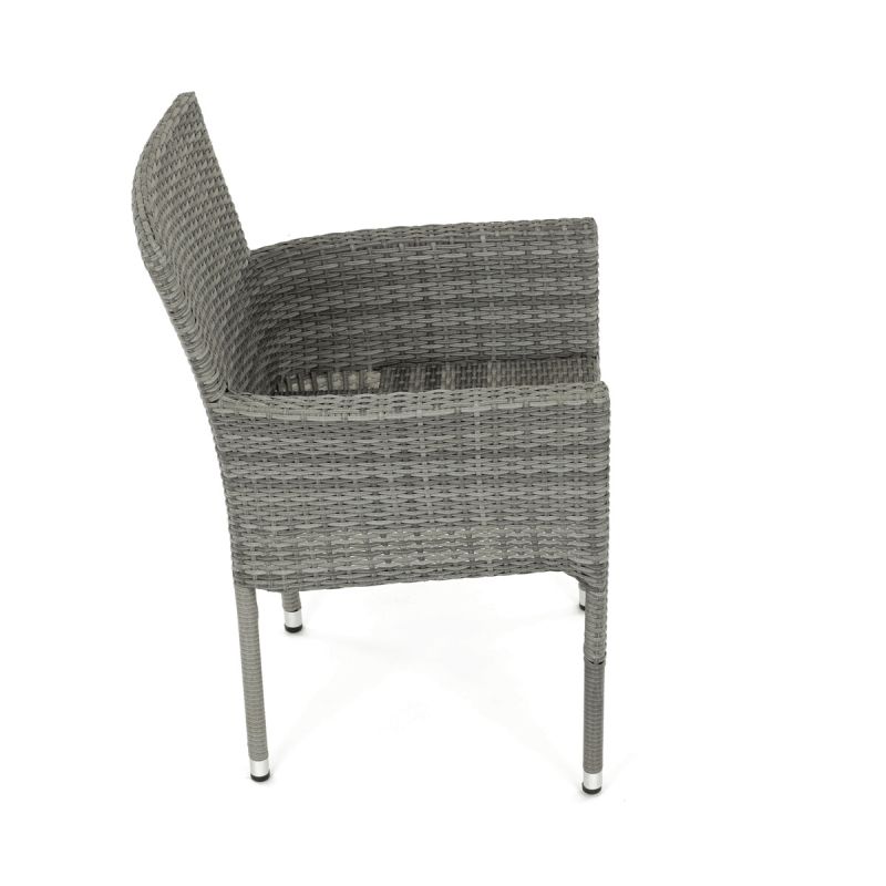 Štýlová záhradná stolička v sivom prevedení