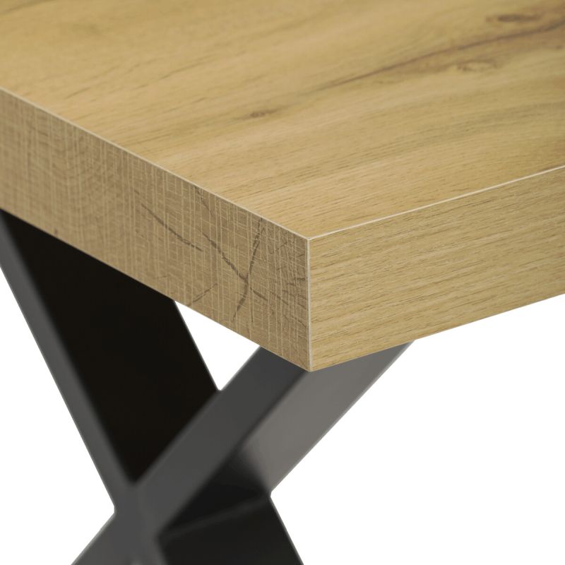 Jedálenský stôl s rozmermi 180x90, nohy v tvare X, dub
