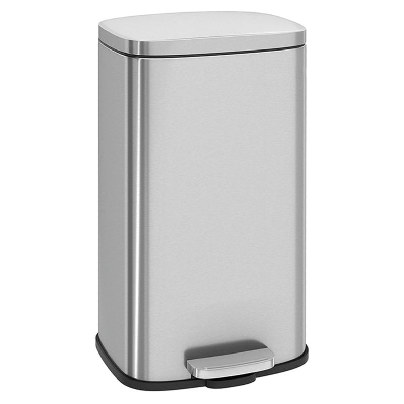 Kôš na odpadky, kovový, strieborný – 30 l