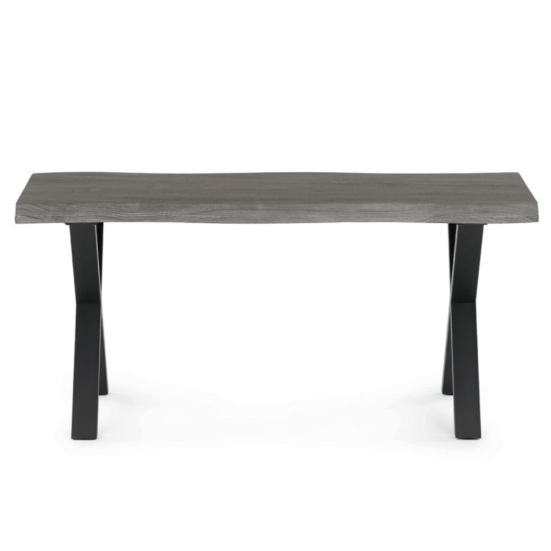 Konferenčný stolík, MDF doska 120x60, dekor sivý dub, nohy čierny kov