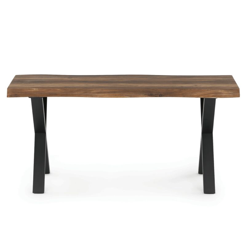 Konferenčný stolík, MDF doska 120x60, old wood, nohy čierny kov
