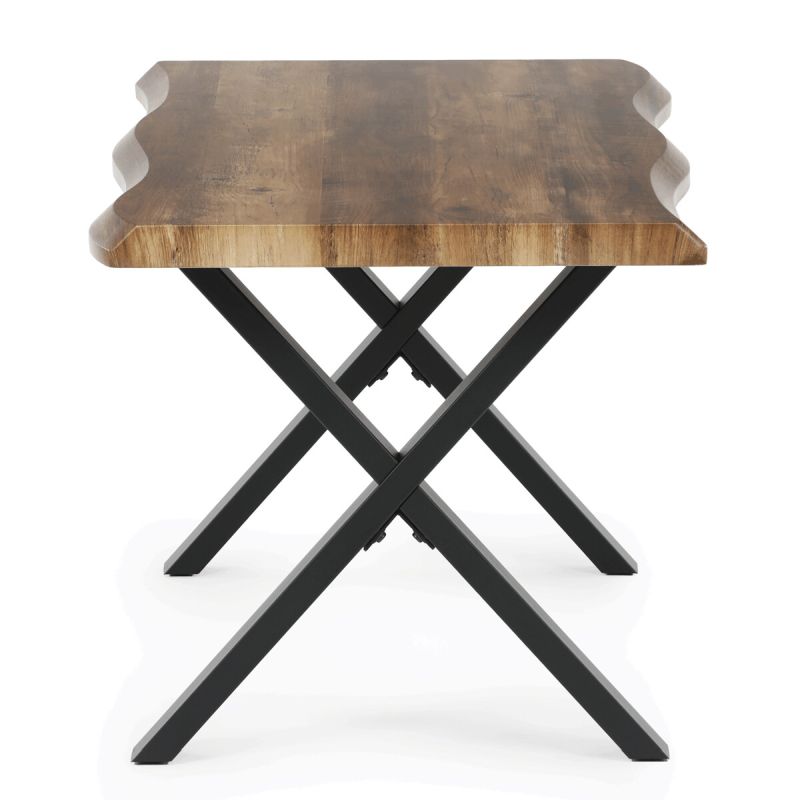 Konferenčný stolík, MDF doska 120x60, old wood, nohy čierny kov
