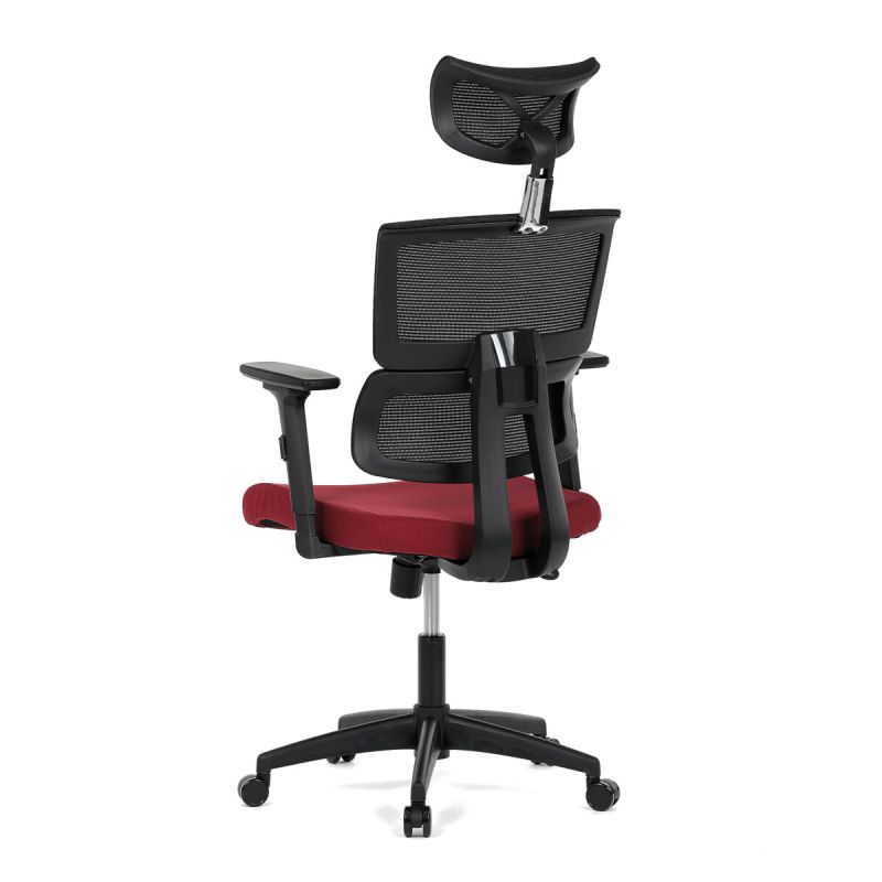 Kancelárska stolička s výškovo nastaviteľnými opierkami bordová
