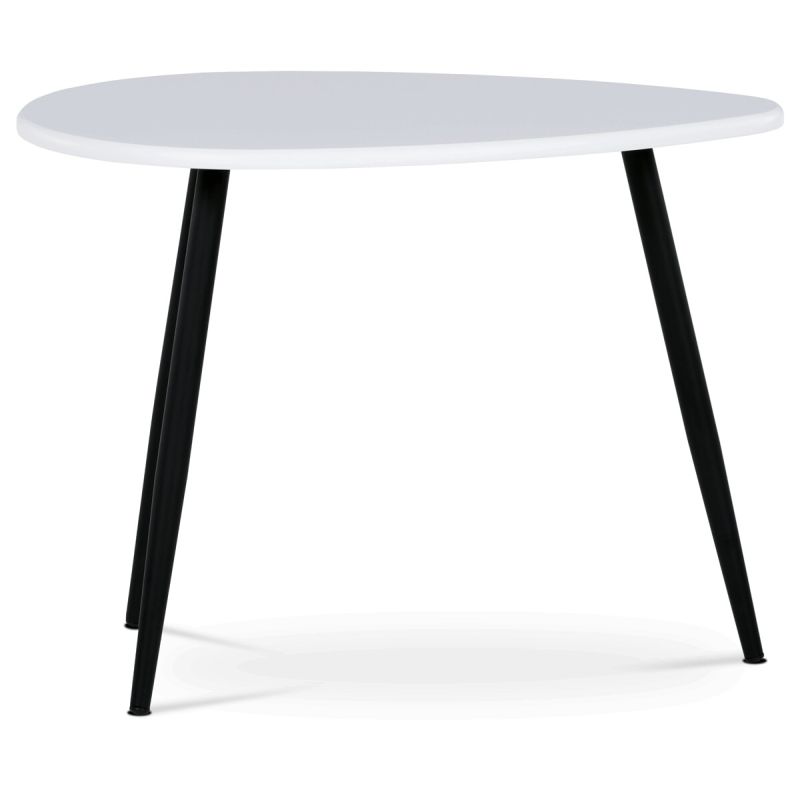 Konferenčný stôl na troch nohách, MDF doska biely mat 60x40
