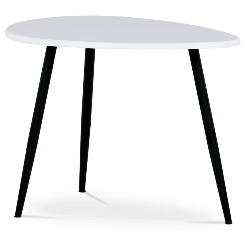 Konferenčný stôl na troch nohách, MDF doska biely mat 60x40