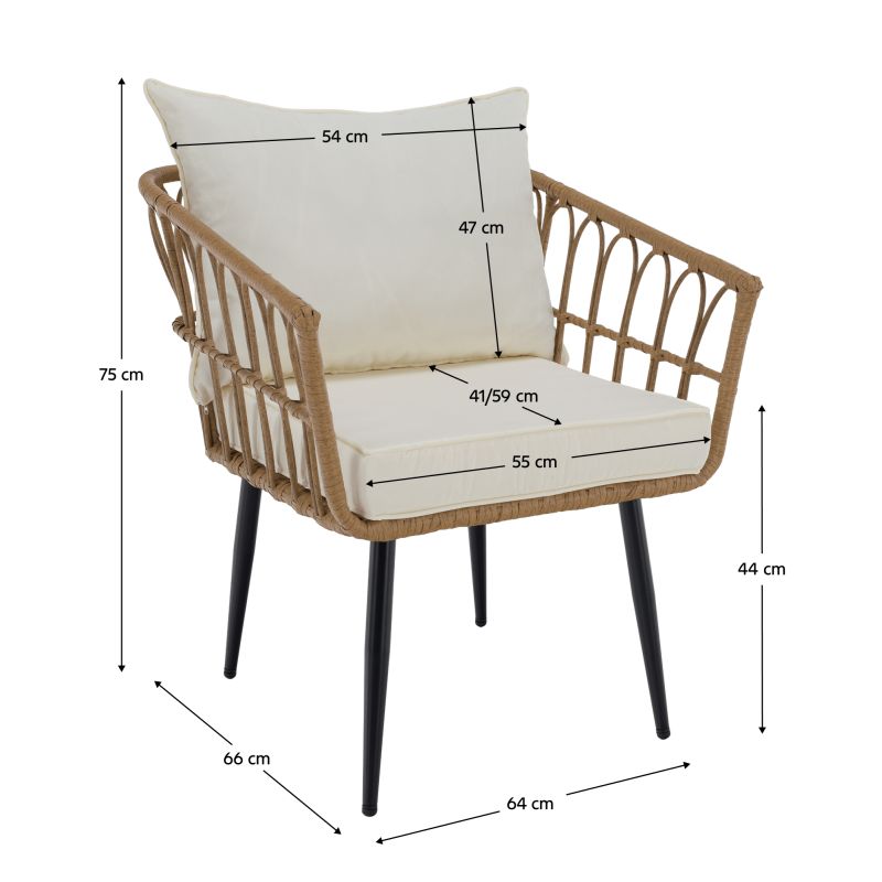 Štýlové a elegantné prútené kreslo