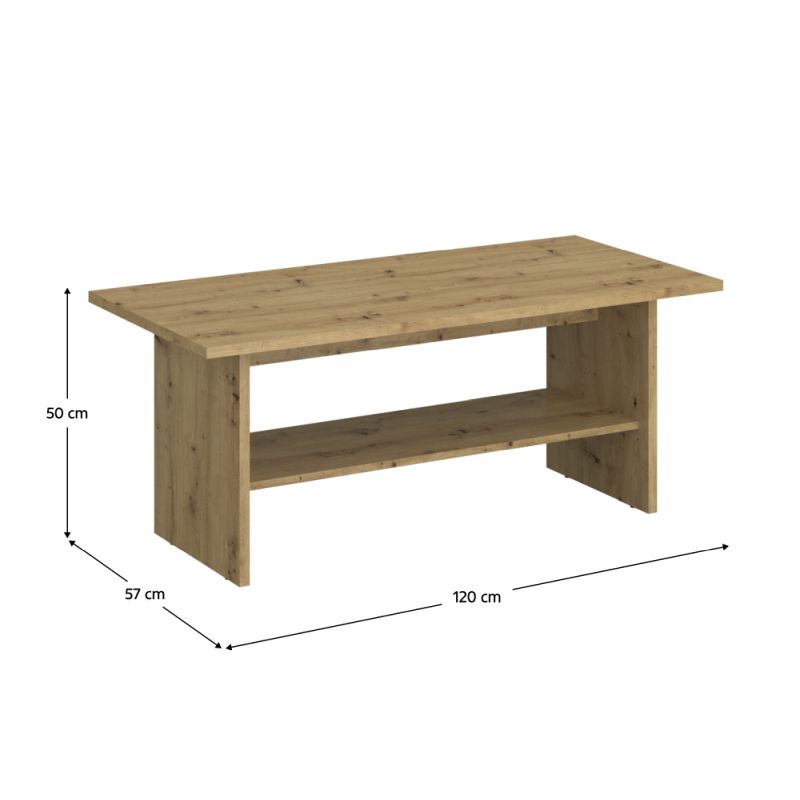 Konferenčný stolík 120, dub artisan