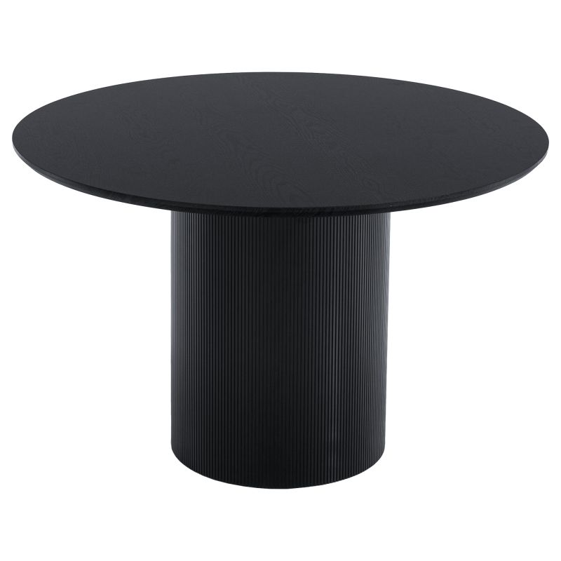Jedálenský stôl, čierna MDF, priemer 120 cm