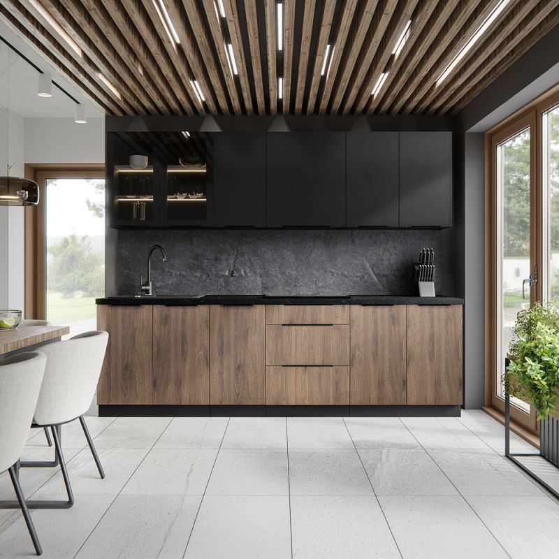 Dvierka na umývačku riadu, čierna, ZM 713x596