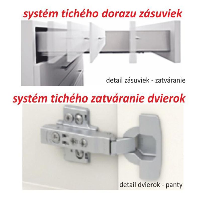 Dolná skrinka D 80 ZL, dub sonoma-biela, 2x dvierka